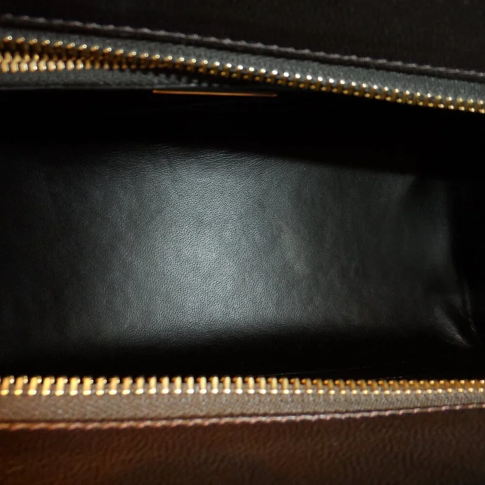 New Michaek Kors Collection Brown Leopard Calf Hair/Croc Print Leather Bag - Picture 10 of 16